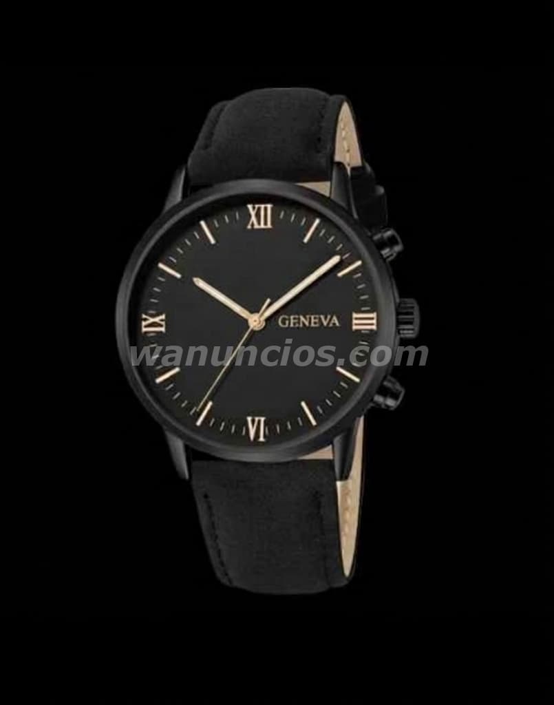 700 Pesos - Reloj Geneva Chrono Style - Negro Mate (Como Nuevo) (Distrito Nacional)