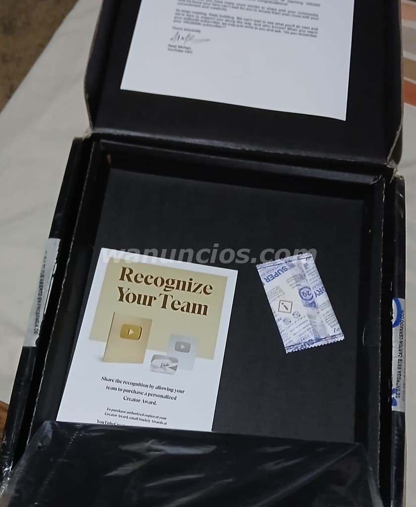 150 US$ - Vendo placa de youtube de 100 mil suscriptores (Carazo) 2