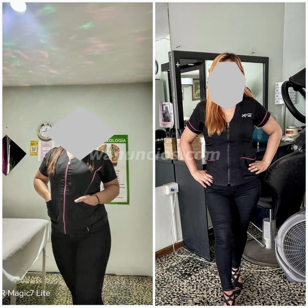 Señorita profesional da masaje profesionales (Flor blanca)
