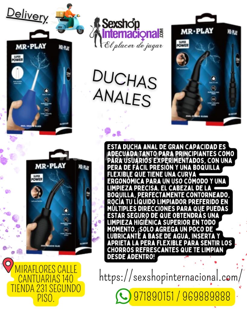 DUCHAS ANALES HIGIENE INTIMA GARANTIZADA MIRAFLORES SEXSHOP INTERNACIONAL
