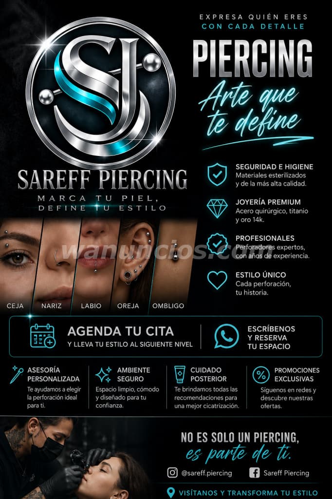 Me quiero hacer unas perforaciones en los pezones, soy mujer (Managua)