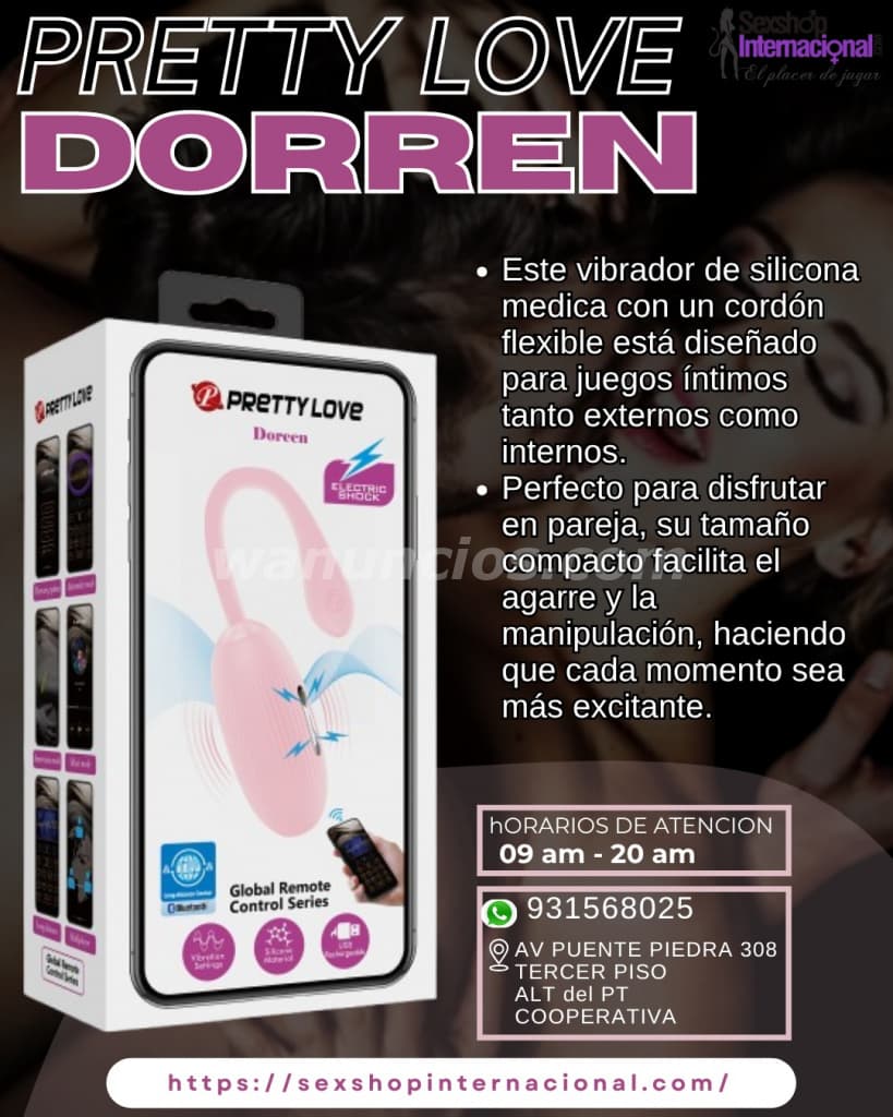 Vibrador a Distancia Premium Doreen PRETTY LOVE (PUENTE PIEDRA)