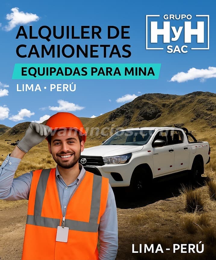Alquiler de Camionetas para Proyectos Nacionales (Lima)