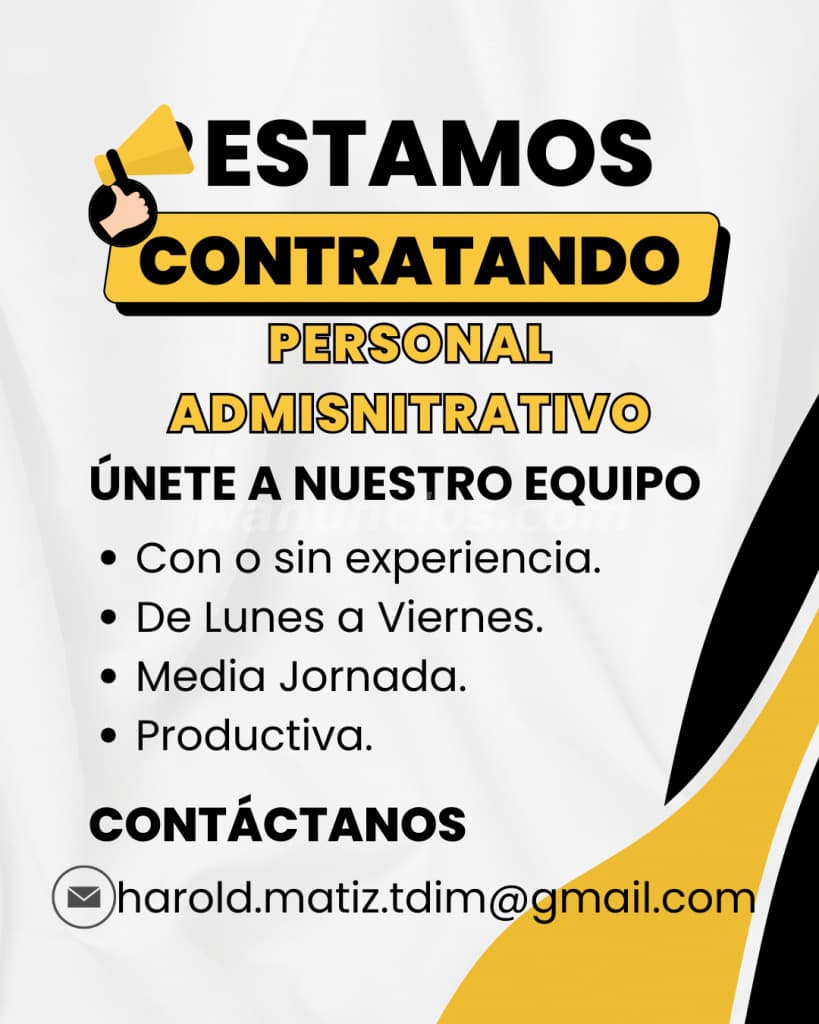 Gran oportunidad laboral: Auxiliar de Recursos Humanos / Medio Tiempo (Bogotá)