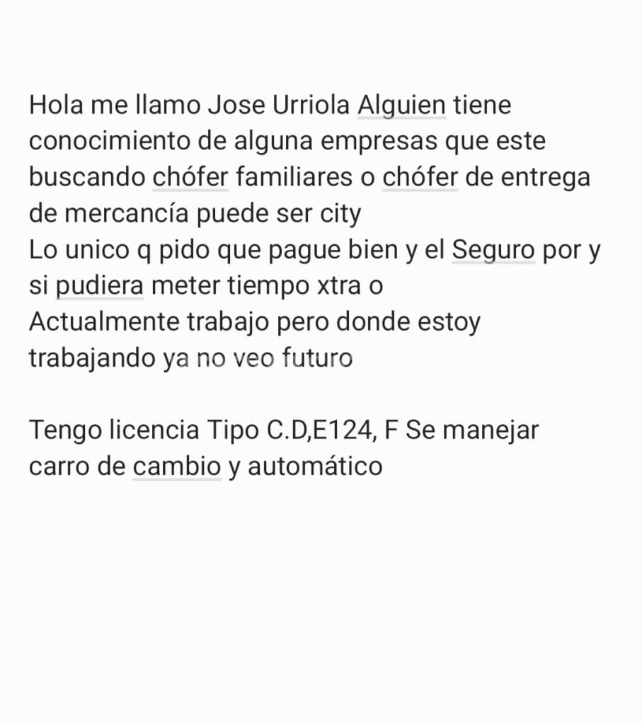 Busqueda de conseguir otro trabajaria de Chofer mercancia o chofer familiar (Panamá Norte o City)