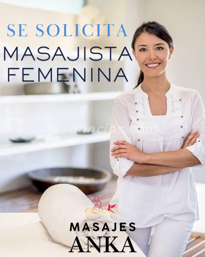 Masajista femenina de 18 a 30 años. Lugar: Rohrmoser y Tres Ríos (Rohrmoser y Tres Ríos)