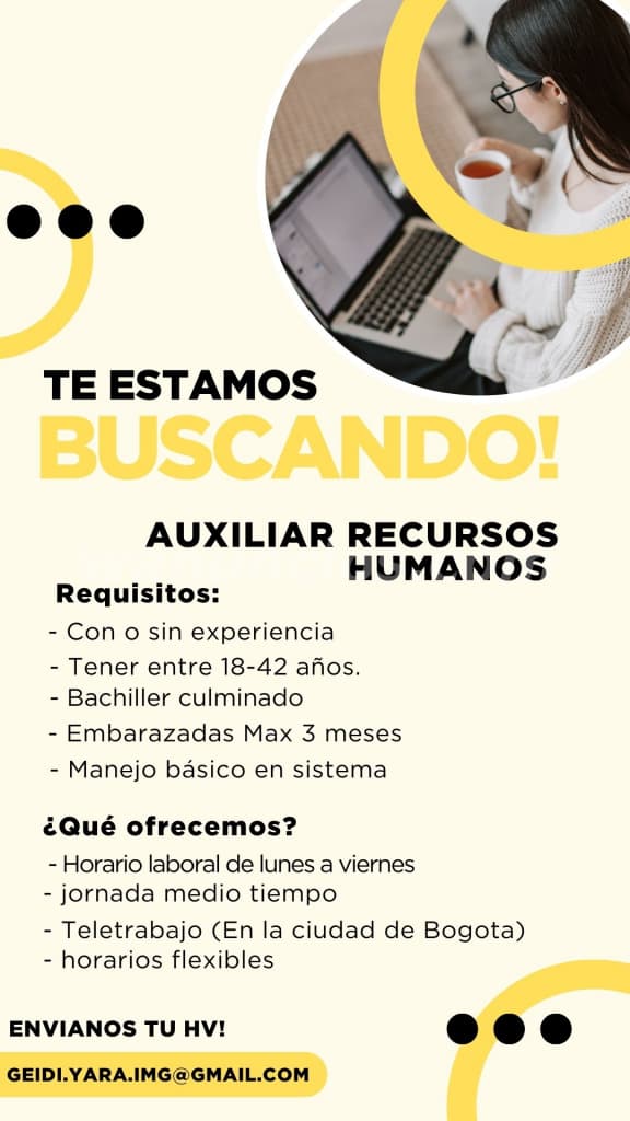 AUXILIAR/ADMINISTRATIVO DE RECURSOS HUMANOS (Bogota DC)