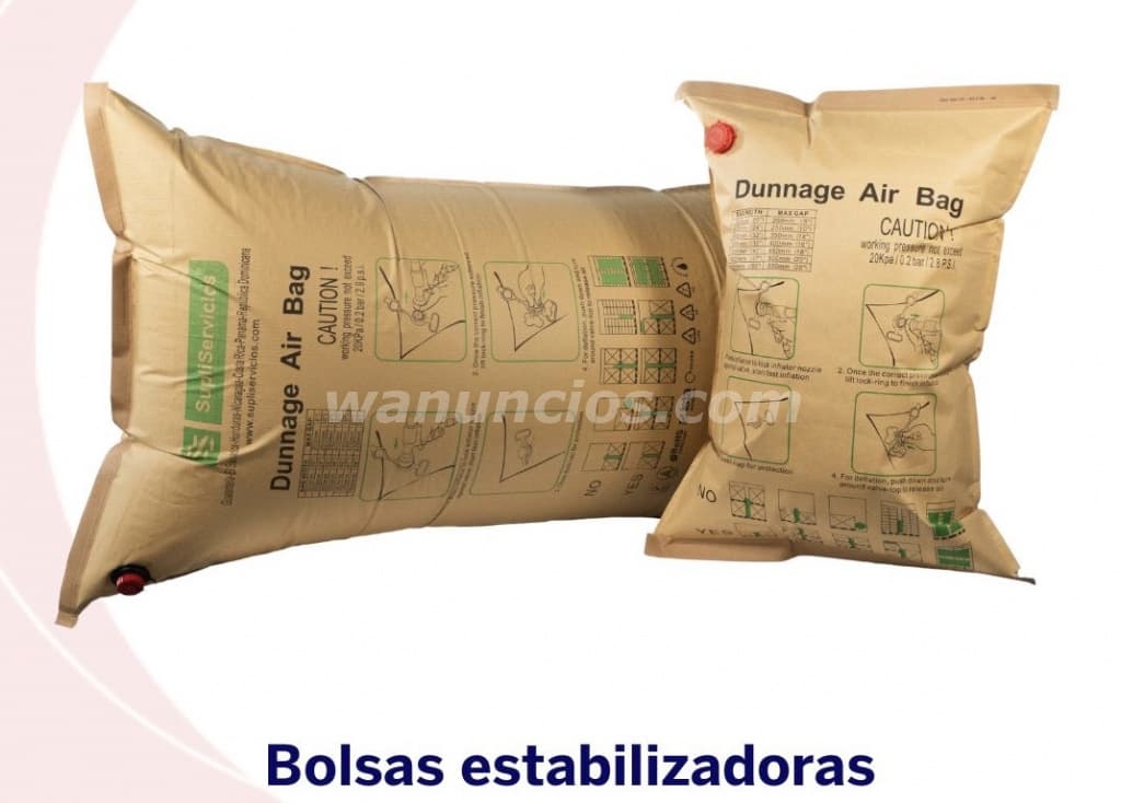 BOLSAS DE AIRE PARA ESTABILIZAR LA CARGA DENTRO DE CONTENEDORES