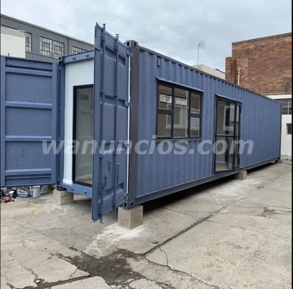 10.900 US$ - Oficina móvil contenedor marítimo 40 pies x 8, aislado 4 estaciones